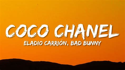 coco chanel eladio carrion letra|coco chanel lyrics bad bunny.